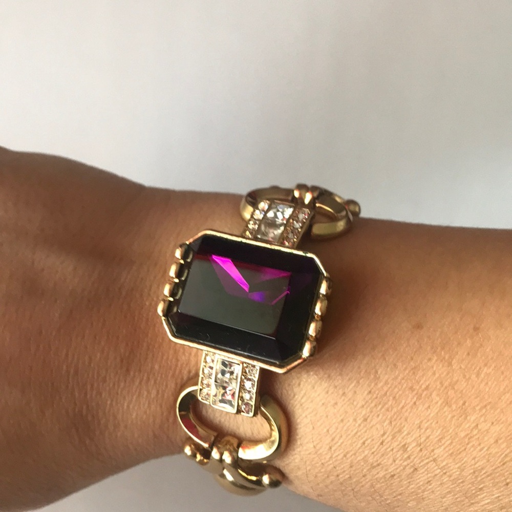 Dark purple emerald cut  bracelet